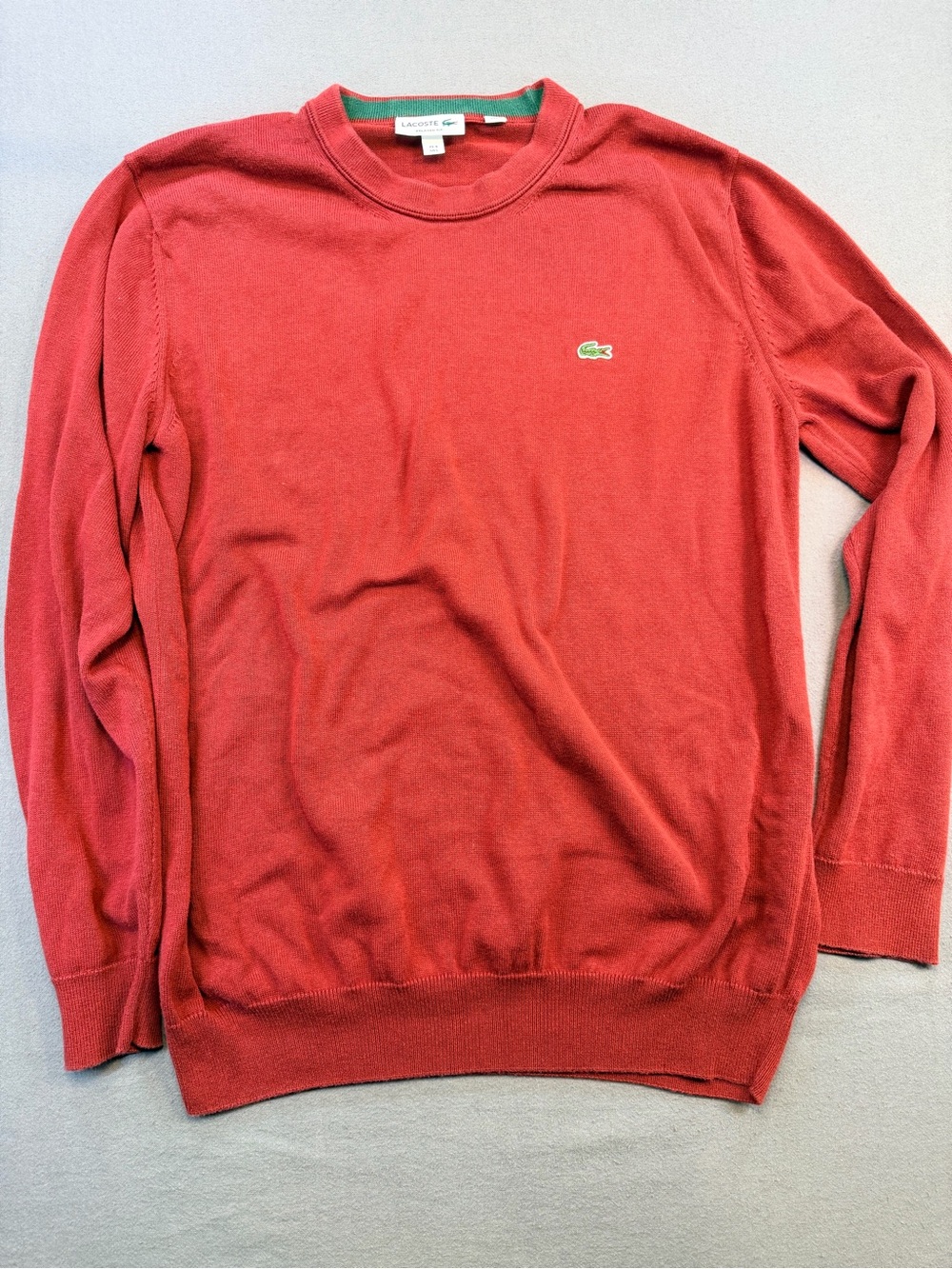 Lacoste Men's Crewneck Sweater - Red Size Large